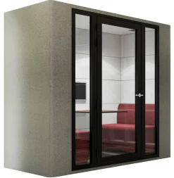 Euroseats Vergaderruimte ROOF DOUBLE POD Zwart 2.230 x 1.200 x 2.185 mm