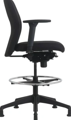 euroseats Vigo Tekenstoel Synchroonmechanisme Stof 3D armleuning Zwart 110 kg 630 x 640 x 123 mm