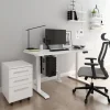 euroseats Zit-sta Zit-sta-bureau Rechthoekig Naturel Eiken T-Voet 1.800 (B) x 800 (D) x 1.275 (H) mm Metaal