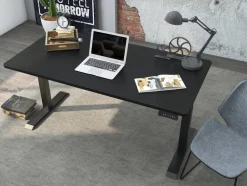 euroseats Zit-sta Zit-sta-bureau Rechthoekig Naturel Eiken T-Voet 1.800 (B) x 800 (D) x 1.275 (H) mm Metaal