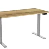euroseats Zit-sta Zit-sta-bureau Rechthoekig Naturel Eiken T-Voet 1.800 (B) x 800 (D) x 1.275 (H) mm Metaal