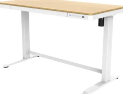 euroseats Zit-sta-bureau Rechthoekig Eiken C-Voet 1 Lade 1.202 (B) x 602 (D) x 1.210 (H) mm Metaal