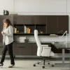 euroseats Zit-sta-bureau Rechthoekig Logan Eiken T-Voet 1.600 (B) x 800 (D) x 1.275 (H) mm Metaal