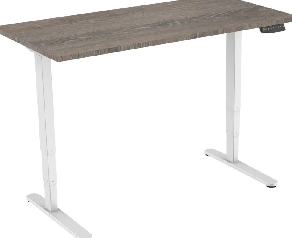 euroseats Zit-sta-bureau Rechthoekig Logan Eiken T-Voet 1.800 (B) x 800 (D) x 1.275 (H) mm Metaal