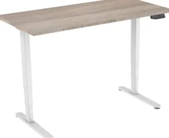 euroseats Zit-sta-bureau Rechthoekig Robson Eiken T-Voet 1.600 (B) x 800 (D) x 1.275 (H) mm Metaal