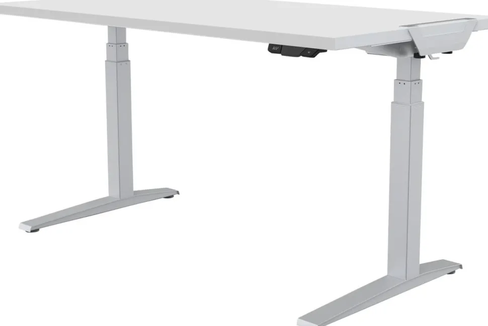 Fellowes Levado Elektrisch Hoogteverstelbaar Zit-sta-bureau Rechthoekig T-Voet 1.829 (B) x 698 (D) x 1.257 (H) mm Gemelamineerde spaanplaat, PVC (Polyvinylchloride), Staal