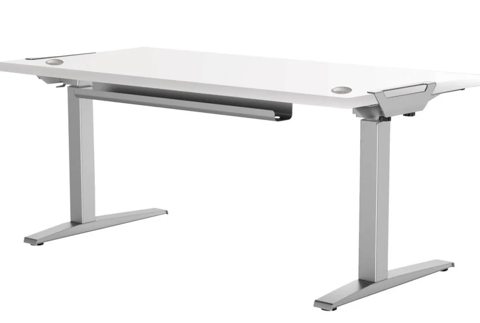 Fellowes Levado Elektrisch Hoogteverstelbaar Zit-sta-bureau Rechthoekig T-Voet 1.829 (B) x 698 (D) x 1.257 (H) mm Gemelamineerde spaanplaat, PVC (Polyvinylchloride), Staal