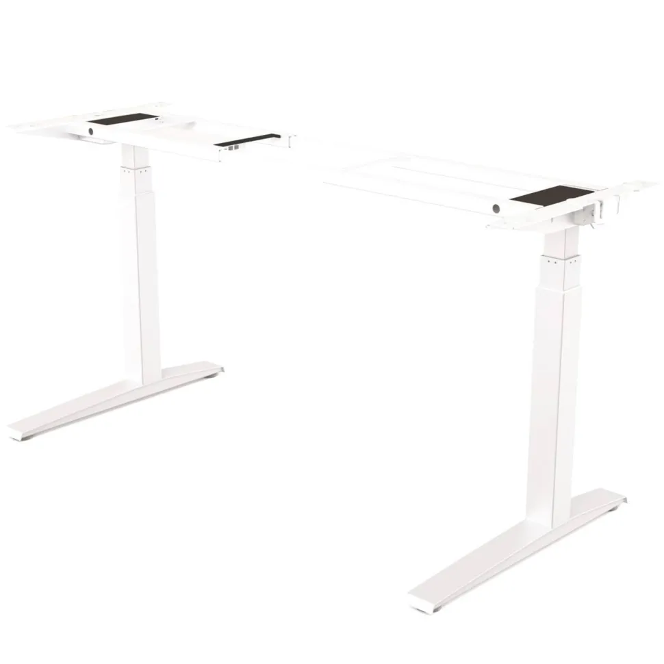 Fellowes Levado Elektrisch Hoogteverstelbaar Zit-sta-frame Rechthoekig T-Voet 1.829 (B) x 698 (D) x 1.257 (H) mm Gemelamineerde spaanplaat, PVC (Polyvinylchloride), Staal