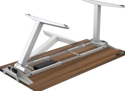 Fellowes Levado Elektrisch Hoogteverstelbaar Zit-sta-bureau Rechthoekig Walnoot T-Voet 1.829 (B) x 698 (D) x 1.257 (H) mm Gemelamineerde spaanplaat, PVC (Polyvinylchloride), Staal