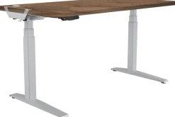 Fellowes Levado Elektrisch Hoogteverstelbaar Zit-sta-bureau Rechthoekig Walnoot T-Voet 1.829 (B) x 698 (D) x 1.257 (H) mm Gemelamineerde spaanplaat, PVC (Polyvinylchloride), Staal