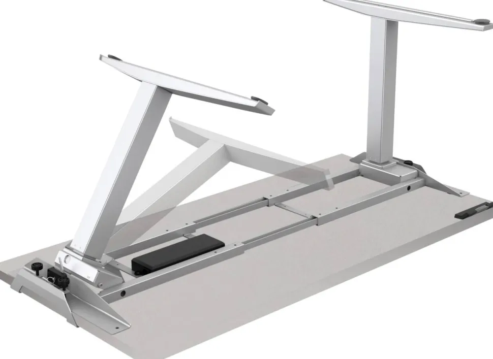 Fellowes Levado Elektrisch Hoogteverstelbaar Zit-sta-bureau Rechthoekig T-Voet 1.829 (B) x 698 (D) x 1.257 (H) mm Gemelamineerde spaanplaat, PVC (Polyvinylchloride), Staal