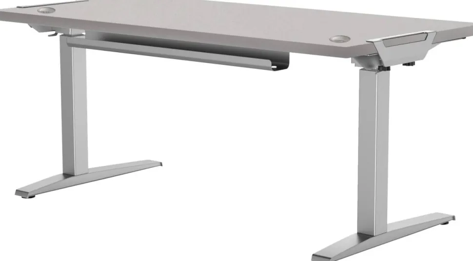 Fellowes Levado Elektrisch Hoogteverstelbaar Zit-sta-bureau Rechthoekig T-Voet 1.829 (B) x 698 (D) x 1.257 (H) mm Gemelamineerde spaanplaat, PVC (Polyvinylchloride), Staal