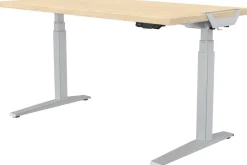Fellowes Levado Elektrisch Hoogteverstelbaar Zit-sta-bureau Rechthoekig Ahorn T-Voet 1.829 (B) x 698 (D) x 1.257 (H) mm Gemelamineerde spaanplaat, PVC (Polyvinylchloride), Staal