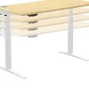 Fellowes Levado Elektrisch Hoogteverstelbaar Zit-sta-bureau Rechthoekig Ahorn T-Voet 1.829 (B) x 698 (D) x 1.257 (H) mm MDF (Medium-density fibreboard), PVC (Polyvinylchloride), Staal