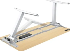 Fellowes Levado Elektrisch Hoogteverstelbaar Zit-sta-bureau Rechthoekig Ahorn T-Voet 1.829 (B) x 698 (D) x 1.257 (H) mm MDF (Medium-density fibreboard), PVC (Polyvinylchloride), Staal