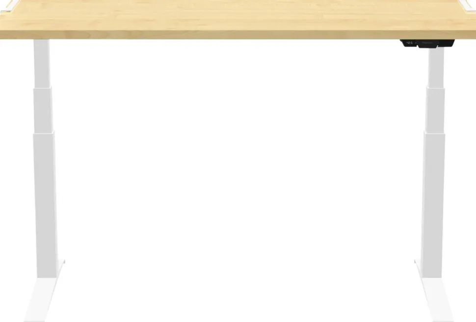 Fellowes Levado Elektrisch Hoogteverstelbaar Zit-sta-bureau Rechthoekig Ahorn T-Voet 1.829 (B) x 698 (D) x 1.257 (H) mm MDF (Medium-density fibreboard), PVC (Polyvinylchloride), Staal