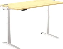 Fellowes Levado Elektrisch Hoogteverstelbaar Zit-sta-bureau Rechthoekig Ahorn T-Voet 1.829 (B) x 698 (D) x 1.257 (H) mm MDF (Medium-density fibreboard), PVC (Polyvinylchloride), Staal