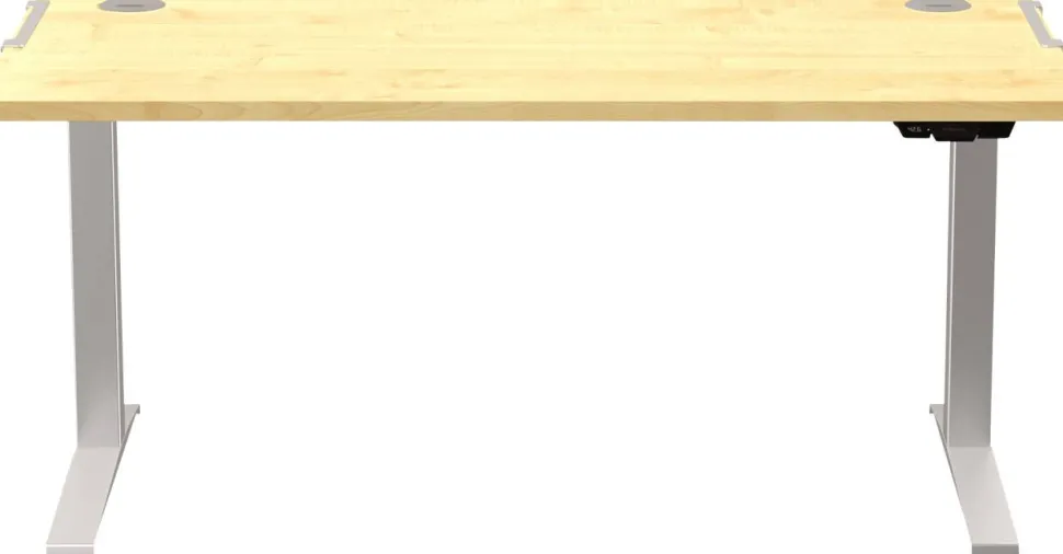 Fellowes Levado Elektrisch Hoogteverstelbaar Zit-sta-bureau Rechthoekig Ahorn T-Voet 1.829 (B) x 698 (D) x 1.257 (H) mm MDF (Medium-density fibreboard), PVC (Polyvinylchloride), Staal