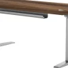 Fellowes Levado Elektrisch Hoogteverstelbaar Zit-sta-bureau Rechthoekig Walnoot T-Voet 1.829 (B) x 698 (D) x 1.257 (H) mm Gemelamineerde spaanplaat, PVC (Polyvinylchloride), Staal