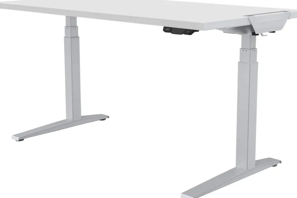 Fellowes Levado Elektrisch Hoogteverstelbaar Zit-sta-bureau Rechthoekig T-Voet 1.829 (B) x 698 (D) x 1.257 (H) mm Gemelamineerde spaanplaat, PVC (Polyvinylchloride), Staal