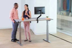Fellowes Levado Elektrisch Hoogteverstelbaar Zit-sta-bureau Rechthoekig T-Voet 1.829 (B) x 698 (D) x 1.257 (H) mm Gemelamineerde spaanplaat, PVC (Polyvinylchloride), Staal