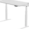 Fellowes Levado Zit-sta-bureau Rechthoekig Grijs T-Voet 1.829 (B) x 698 (D) x 1.257 (H) mm MDF (Medium-density fibreboard), PVC (Polyvinylchloride), Staal