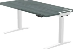 Fellowes Levado Zit-sta-bureau Rechthoekig Eiken T-Voet 1.829 (B) x 698 (D) x 1.257 (H) mm MDF (Medium-density fibreboard), PVC (Polyvinylchloride), Staal