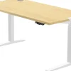 Fellowes Levado Zit-sta-bureau Rechthoekig Ahorn T-Voet 1.829 (B) x 698 (D) x 1.257 (H) mm MDF (Medium-density fibreboard), PVC (Polyvinylchloride), Staal