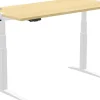 Fellowes Levado Zit-sta-bureau Rechthoekig Ahorn T-Voet 1.829 (B) x 698 (D) x 1.257 (H) mm MDF (Medium-density fibreboard), PVC (Polyvinylchloride), Staal