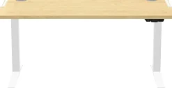 Fellowes Levado Zit-sta-bureau Rechthoekig Ahorn T-Voet 1.829 (B) x 698 (D) x 1.257 (H) mm MDF (Medium-density fibreboard), PVC (Polyvinylchloride), Staal