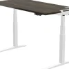 Fellowes Levado Zit-sta-bureau Rechthoekig Walnoot T-Voet 1.829 (B) x 698 (D) x 1.257 (H) mm MDF (Medium-density fibreboard), PVC (Polyvinylchloride), Staal