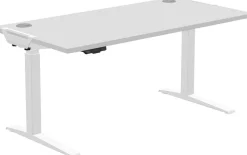 Fellowes Levado Zit-sta-bureau Rechthoekig Grijs T-Voet 1.829 (B) x 698 (D) x 1.257 (H) mm MDF (Medium-density fibreboard), PVC (Polyvinylchloride), Staal