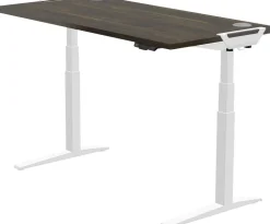 Fellowes Levado Zit-sta-bureau Rechthoekig Walnoot T-Voet 1.829 (B) x 698 (D) x 1.257 (H) mm MDF (Medium-density fibreboard), PVC (Polyvinylchloride), Staal