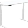 Fellowes Levado Zit-sta-bureau Rechthoekig Wit T-Voet 1.829 (B) x 698 (D) x 1.257 (H) mm MDF (Medium-density fibreboard), PVC (Polyvinylchloride), Staal