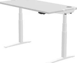 Fellowes Levado Zit-sta-bureau Rechthoekig Grijs T-Voet 1.829 (B) x 698 (D) x 1.257 (H) mm MDF (Medium-density fibreboard), PVC (Polyvinylchloride), Staal