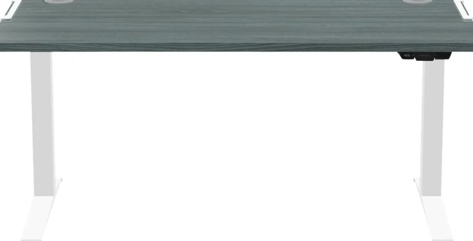 Fellowes Levado Zit-sta-bureau Rechthoekig Eiken T-Voet 1.829 (B) x 698 (D) x 1.257 (H) mm MDF (Medium-density fibreboard), PVC (Polyvinylchloride), Staal