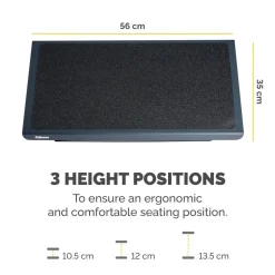 Fellowes Professional-serie Voetensteun 560 x 350 x 102 mm Zwart