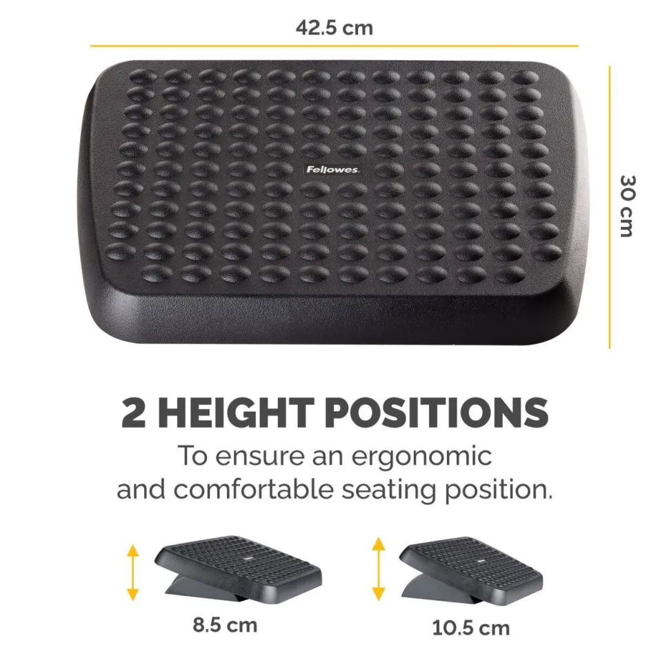 Fellowes standaard Voetensteun 447.6 x 333.3 x 95,2 mm Zwart