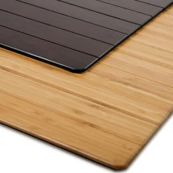 FLOORDIREKT PRO Stoelmat Bamboe, vilt Donkerbruin 90 x 120 cm