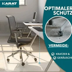 FLOORDIREKT PRO Stoelmat PC (polycarbonaat) Transparant 114 x 150 cm