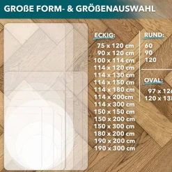 FLOORDIREKT PRO Stoelmat PC (polycarbonaat) Transparant 114 x 150 cm