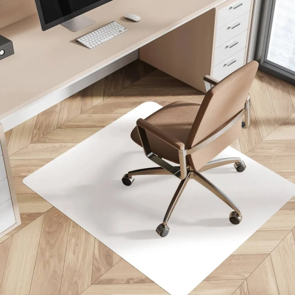 FLOORDIREKT PRO Stoelmat PC (polycarbonaat) Wit 75 x 120 cm