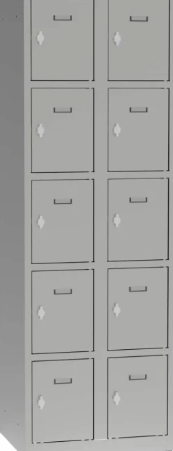 Garderobekast Metaal 10 deuren Hangslot 600 x 500 x 1.800 mm Grijs