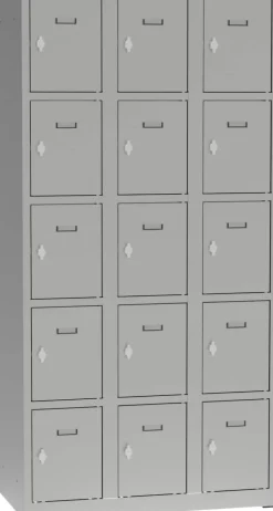 Garderobekast Metaal 15 deuren Hangslot 900 x 500 x 1.800 mm Grijs
