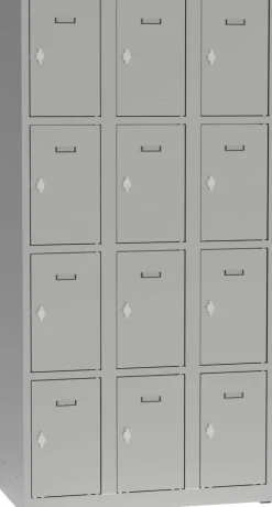 Garderobekast Metaal 12 deuren Hangslot 900 x 500 x 1.800 mm Grijs