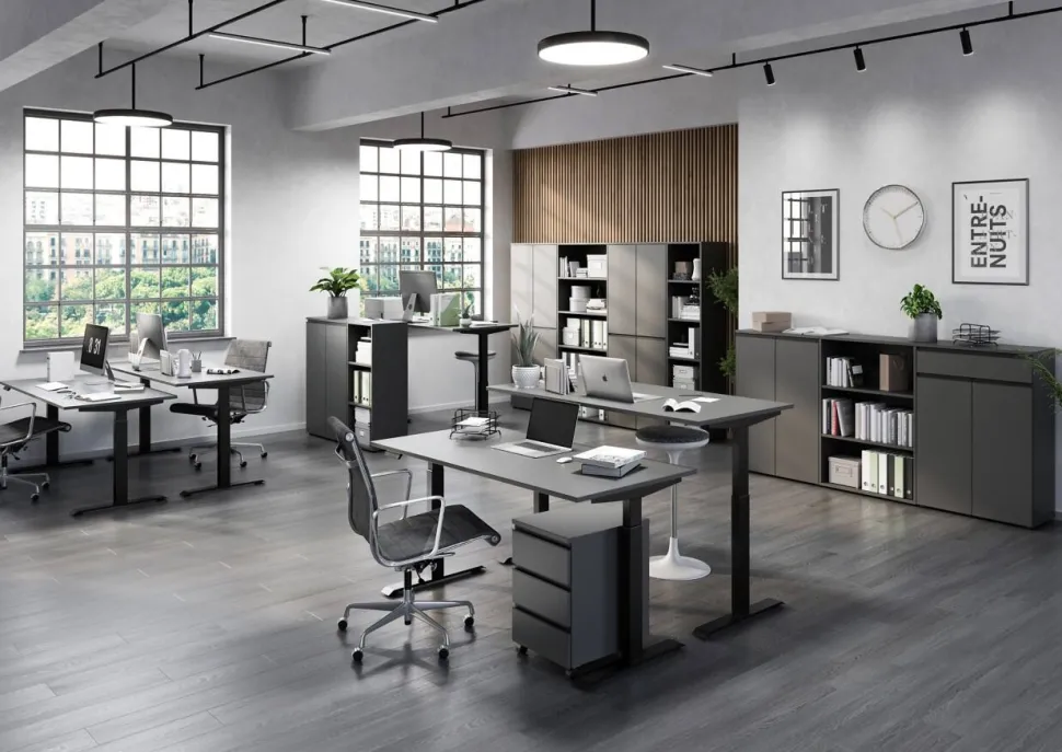 GERMANIA BEDANO Archiefkast 810 x 400 x 1.970 mm Grafiet