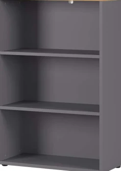 Germania boekenkast 4231-564 bruin, donkergrijs, eiken 800 mm (B) X 400 mm (D) X 1200 mm (H)