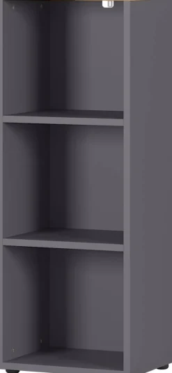 Germania boekenkast 4230-564 bruin, donkergrijs, eiken 450 mm (B) X 400 mm (D) X 1200 mm (H)