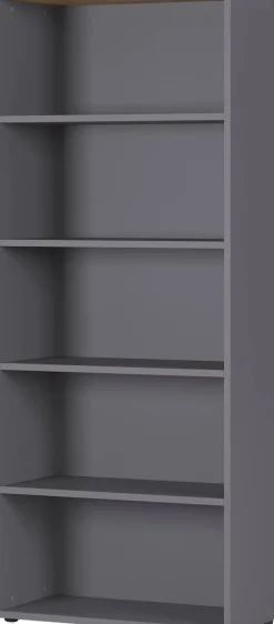 Germania boekenkast 4235-564 bruin, donkergrijs, eiken 800 mm (B) X 400 mm (D) X 1970 mm (H)