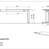 Germania bureau-uitbreiding 4241-582 bruin, zwart, eiken 1130 mm (B) X 600 mm (D) X 870 mm (H)